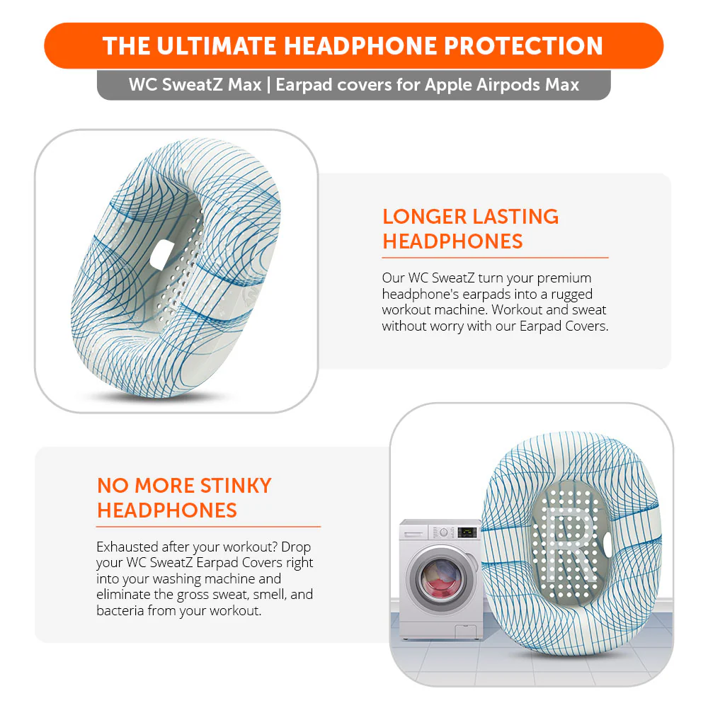 Apple Airpods Max Earpad Sweat Covers - WC SweatZ Max - Image 139