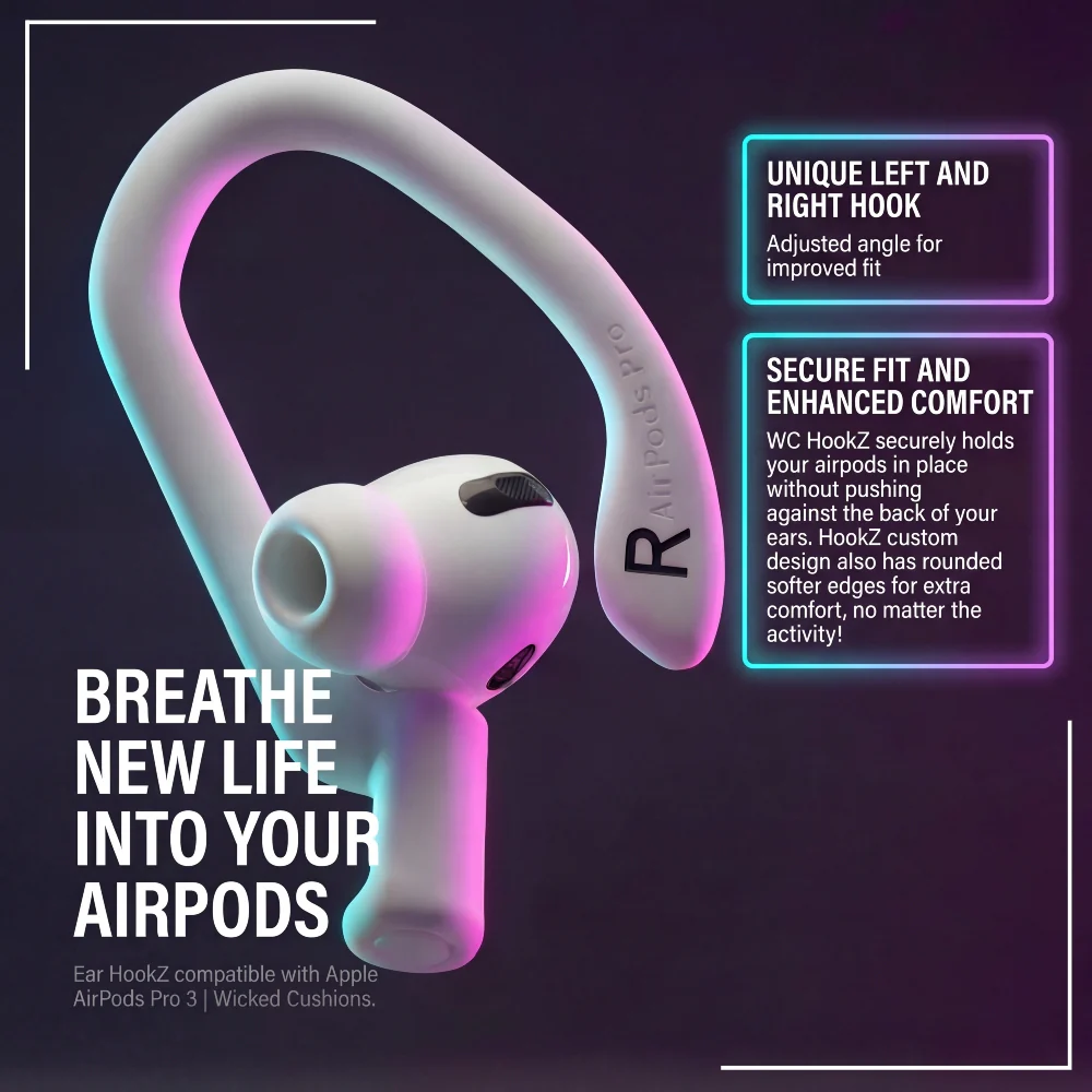 AirPods Pro 3 Adjustable Ear Hooks – WC HookZ Pro 3 - Image 3