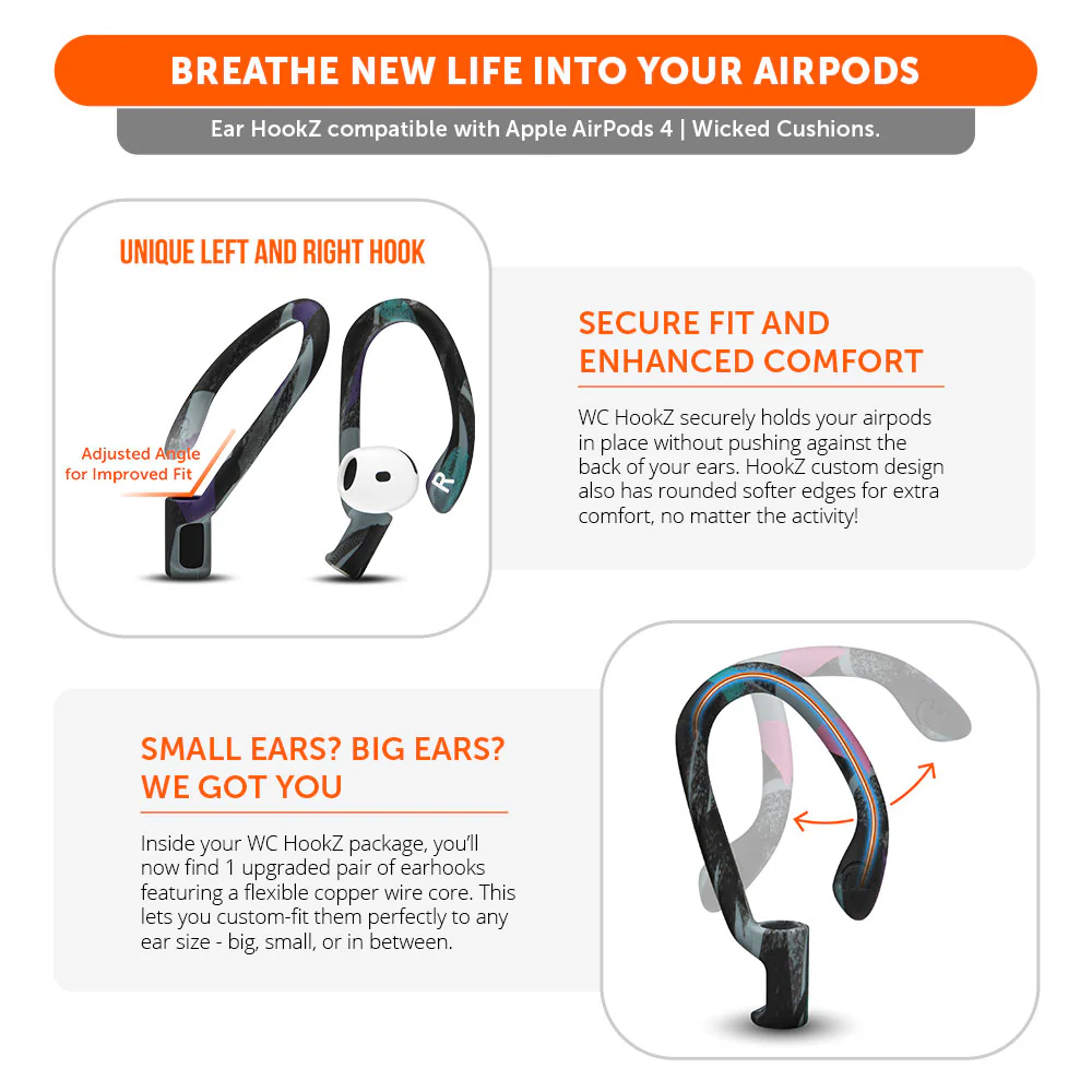 AirPods 4 Adjustable Ear Hooks – WC HookZ AirPods 4 - Image 18