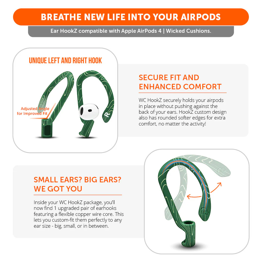 AirPods 4 Adjustable Ear Hooks – WC HookZ AirPods 4 - Image 32