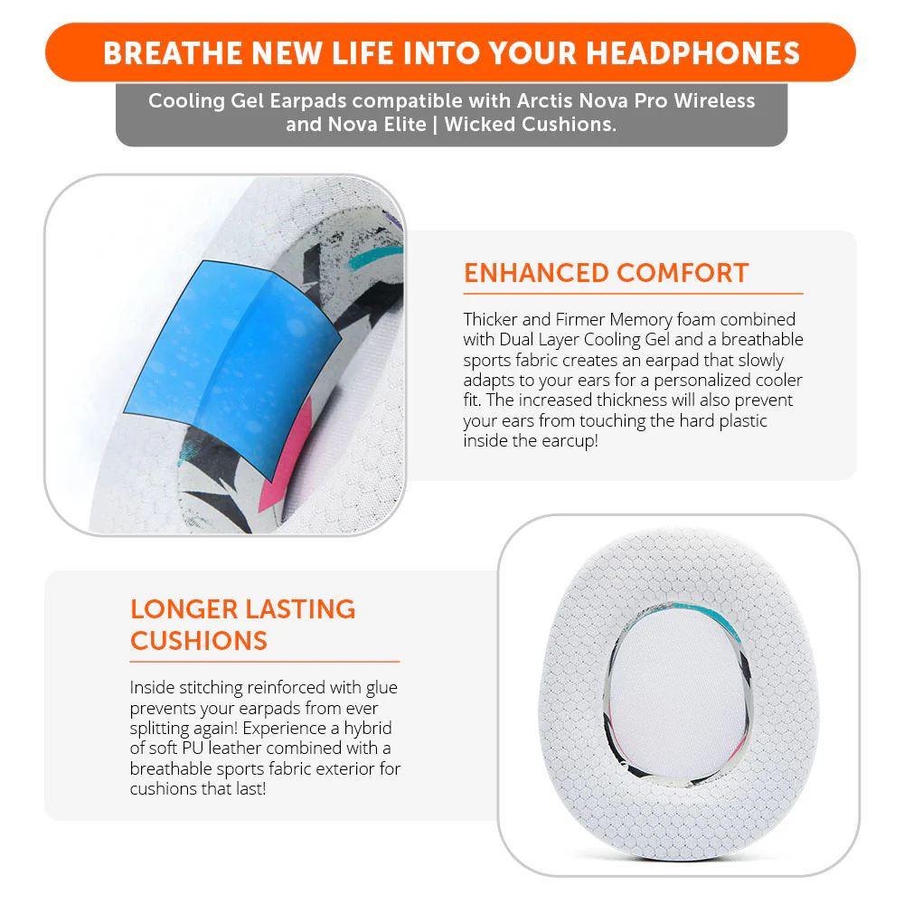 Earpads, Headband, & Speaker Plate Mod Kit for Arctis Nova Pro Wireless & Nova Elite - Image 10