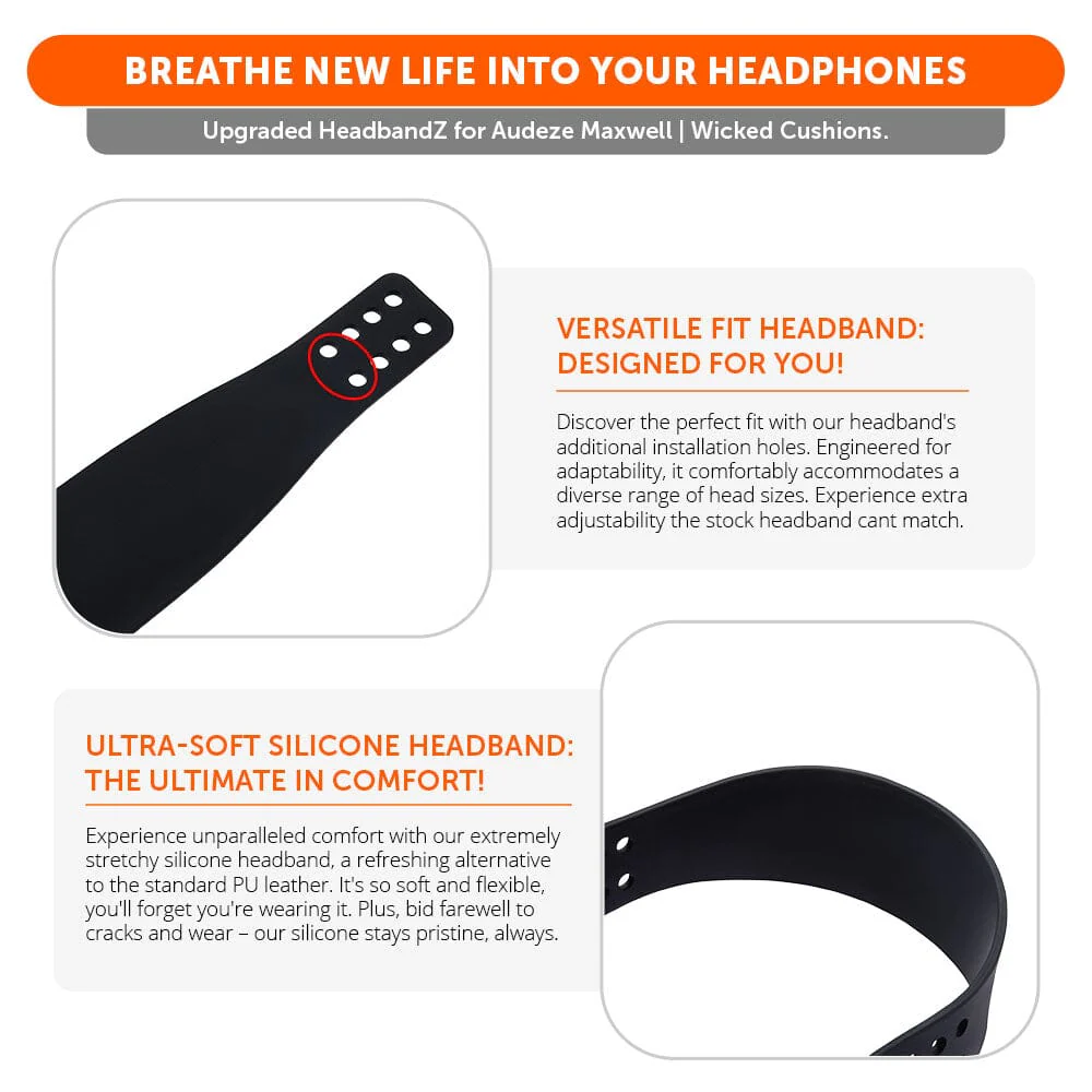 Upgraded Silicone Headband for Audeze Maxwell 1 and 2 - WC HeadbandZ - Image 3