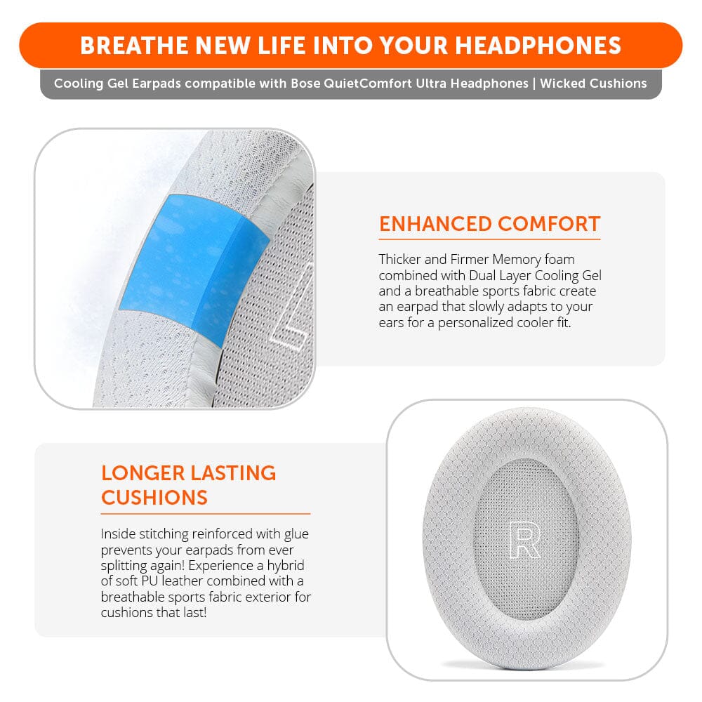 Bose QuietComfort Ultra Gen 1 & Gen 2 Cooling Gel Earpads - WC FreeZe QC Ultra - Image 10