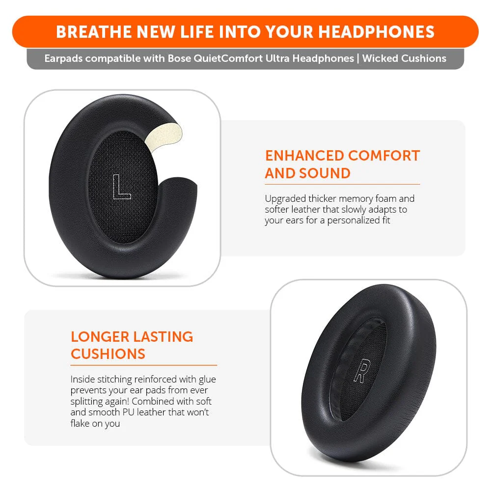 Bose QuietComfort Ultra Gen 1 & Gen 2 Earpads - WC PadZ QC Ultra - Image 3