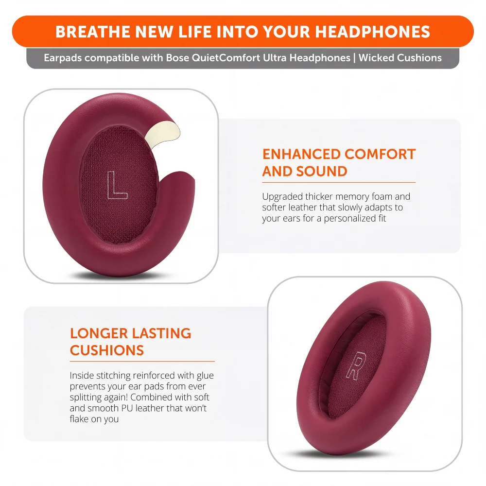 Bose QuietComfort Ultra Gen 1 & Gen 2 Earpads - WC PadZ QC Ultra - Image 52