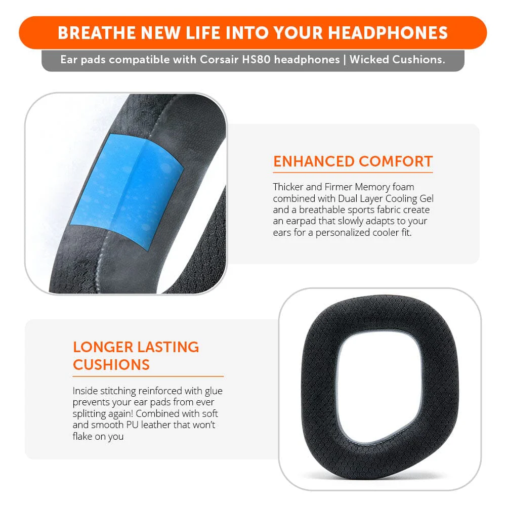 Corsair HS80 Earpads - WC FreeZe Cooling Gel - Image 3