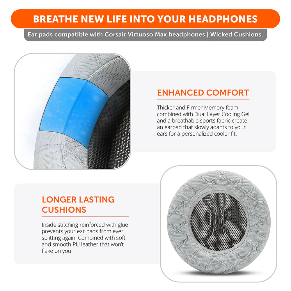 Corsair Virtuoso Max Cooling Gel Earpads - WC FreeZe Virtuoso Max - Image 9
