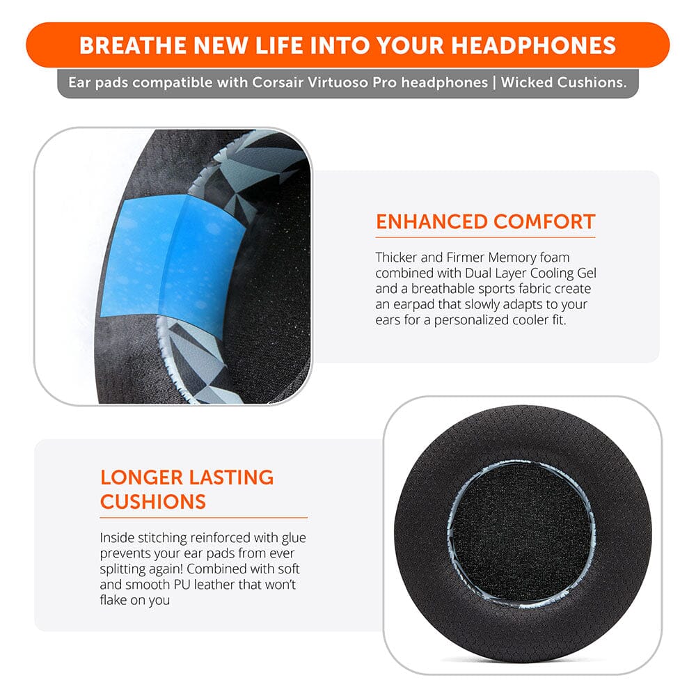 Corsair Virtuoso Pro Earpads - WC FreeZe Cooling Gel - Image 15