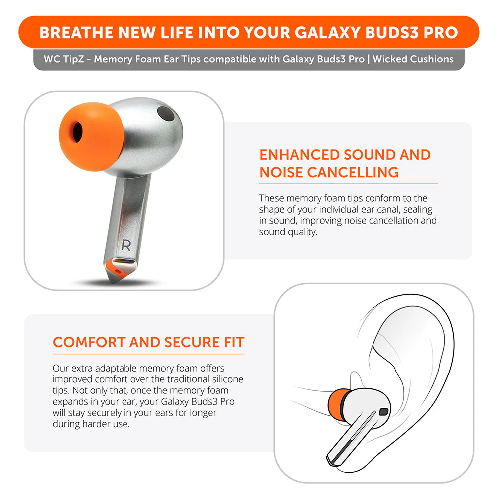 Galaxy Buds 3 Pro Memory Foam Ear Tips - WC TipZ Galaxy - Image 16