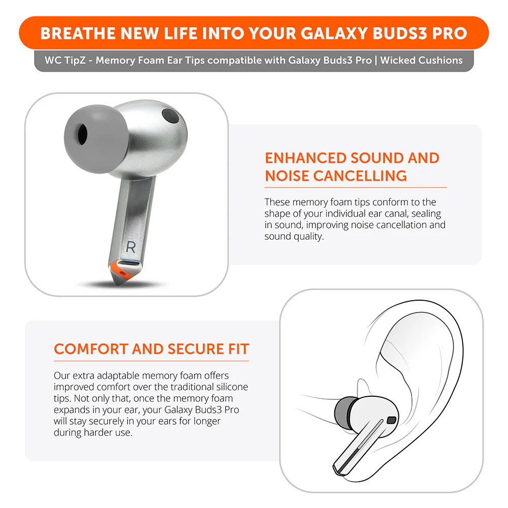 Galaxy Buds 3 Pro Memory Foam Ear Tips - WC TipZ Galaxy - Image 9