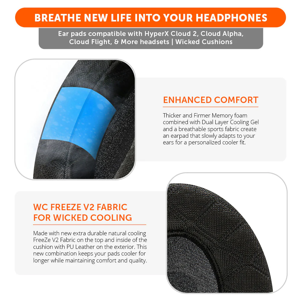 HyperX Cloud Cooling Gel Earpads - WC FreeZe V2 Cloud - Image 10