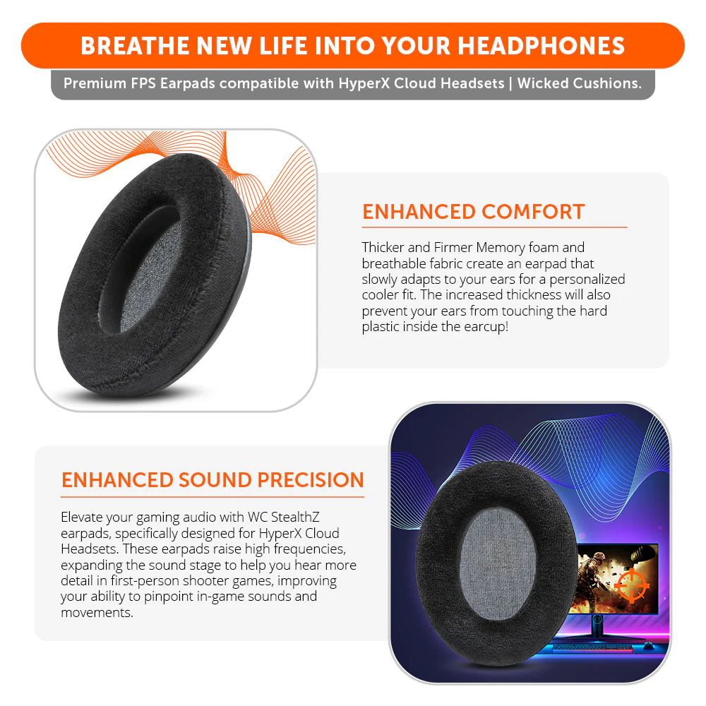 HyperX Cloud FPS Gaming Earpads - WC StealthZ Cloud - Image 4