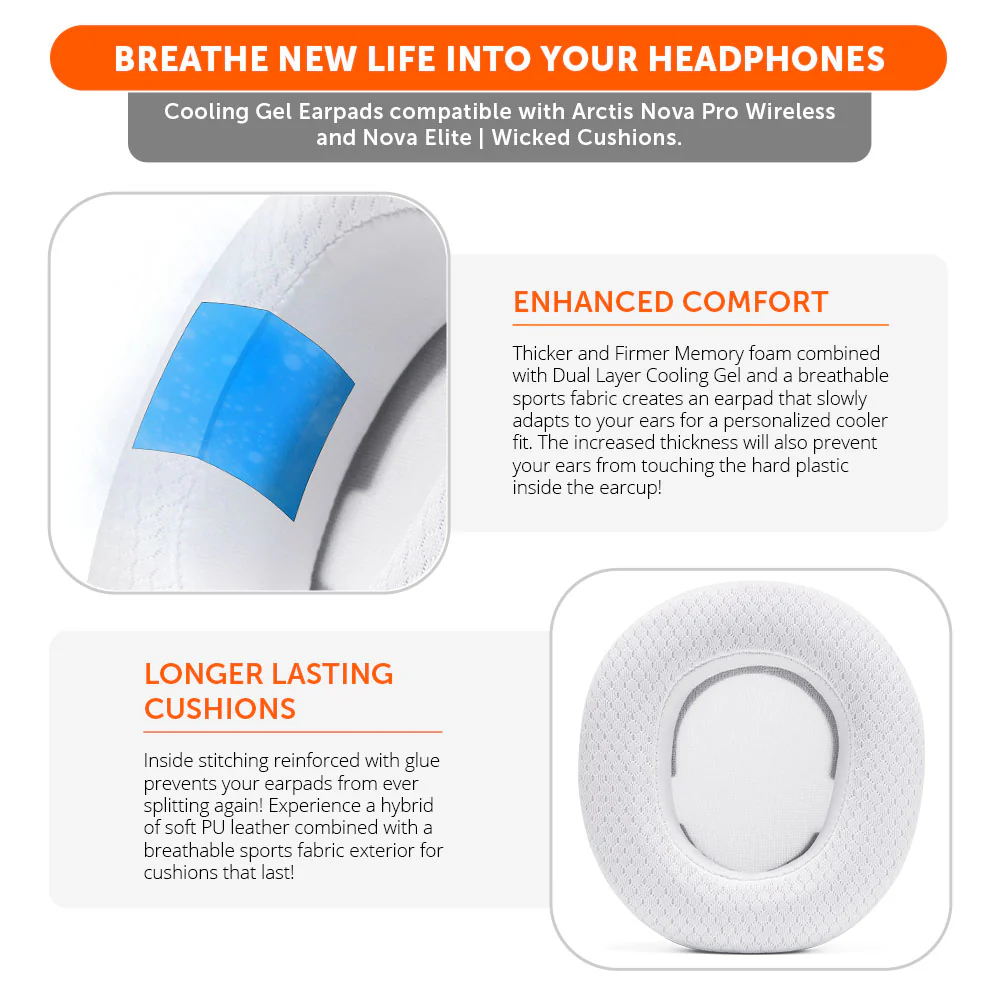 Arctis Nova Pro Wireless & Nova Elite Earpads - WC FreeZe Cooling Gel - Image 10