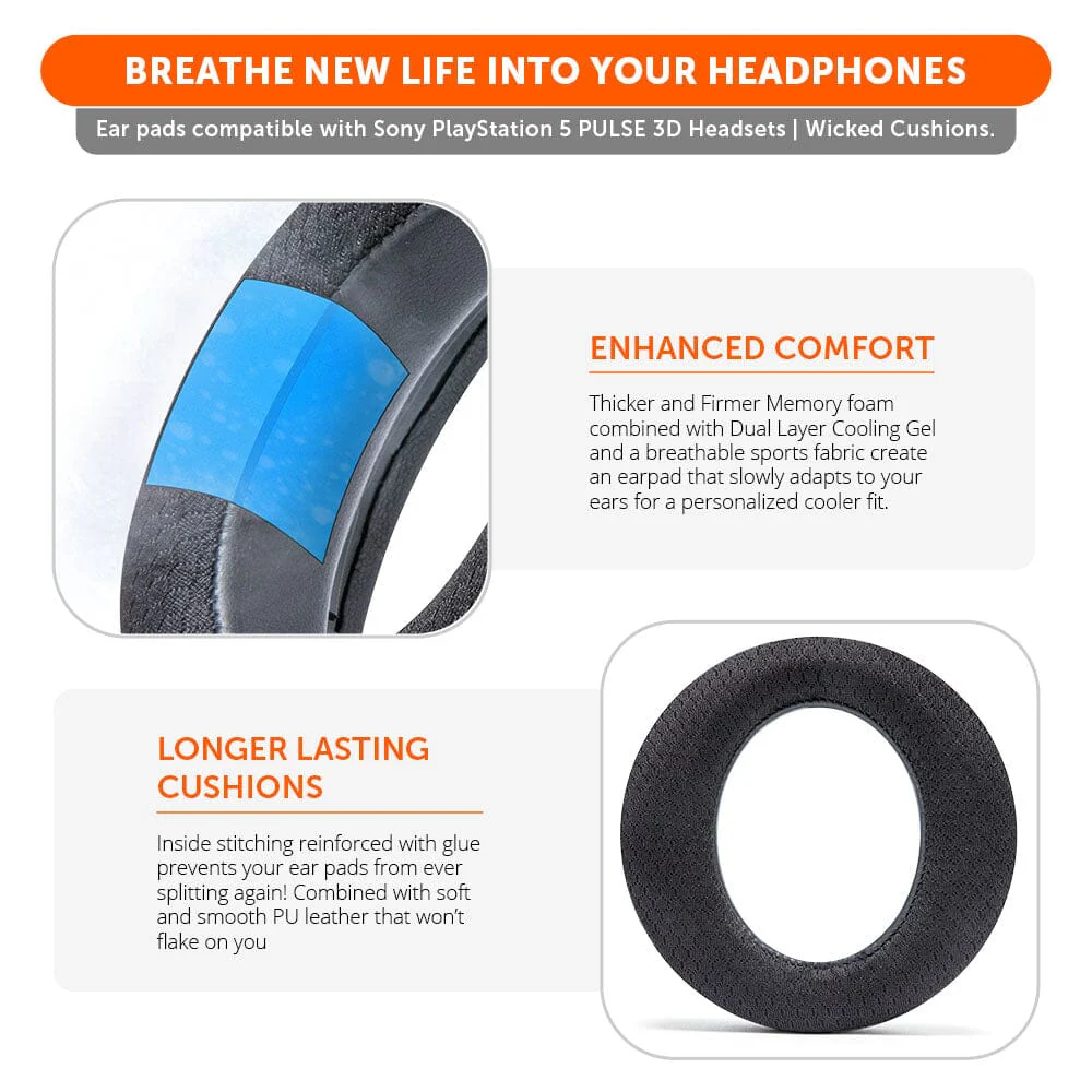 WC FreeZe Pulse 3D - Cooling Gel Earpads For PS5 Pulse 3D Headset - Image 3