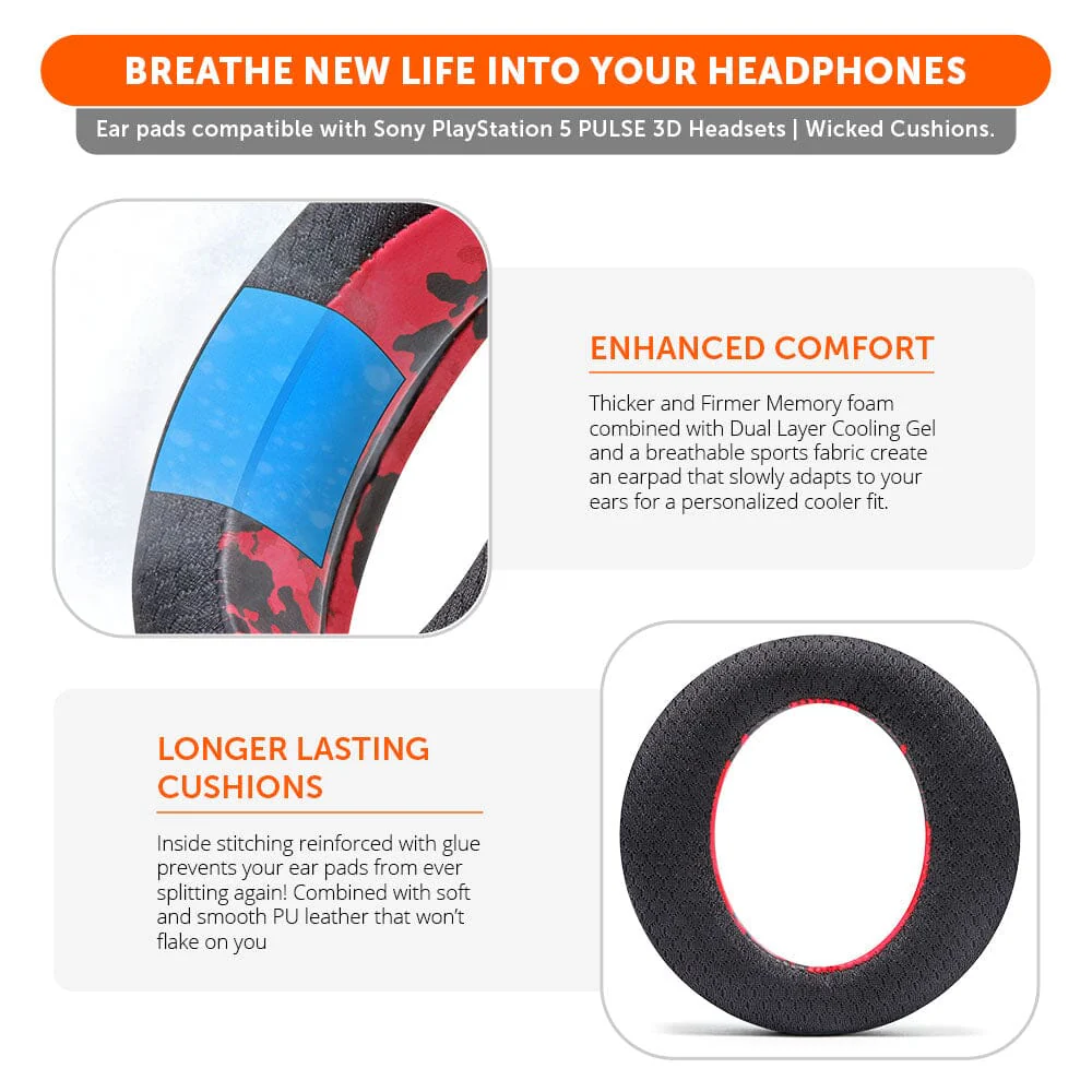 WC FreeZe Pulse 3D - Cooling Gel Earpads For PS5 Pulse 3D Headset - Image 9