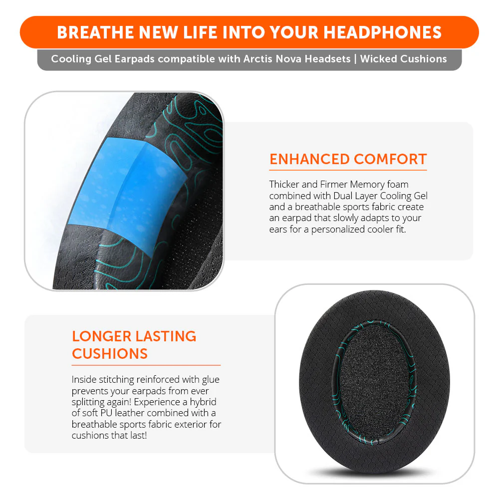 (RandomFrankP) Arctis Nova Earpads - WC FreeZe Cooling Gel - Image 4