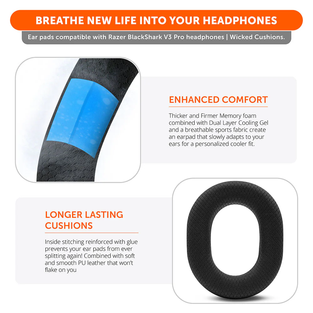 Razer BlackShark V3 Pro Cooling Gel Earpads – WC FreeZe Blackshark V3 Pro - Image 3