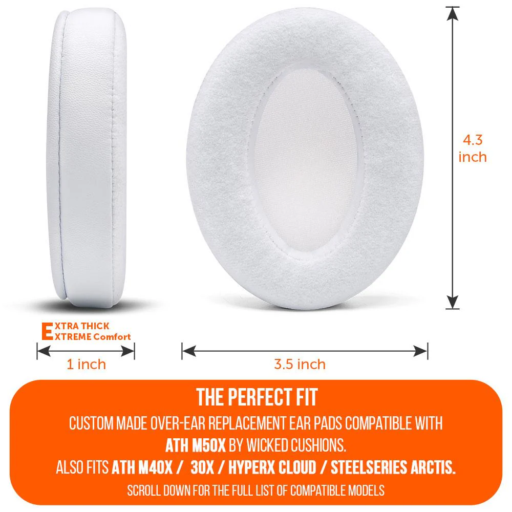 ATH M50X Earpads - Velour Hybrid - Image 11