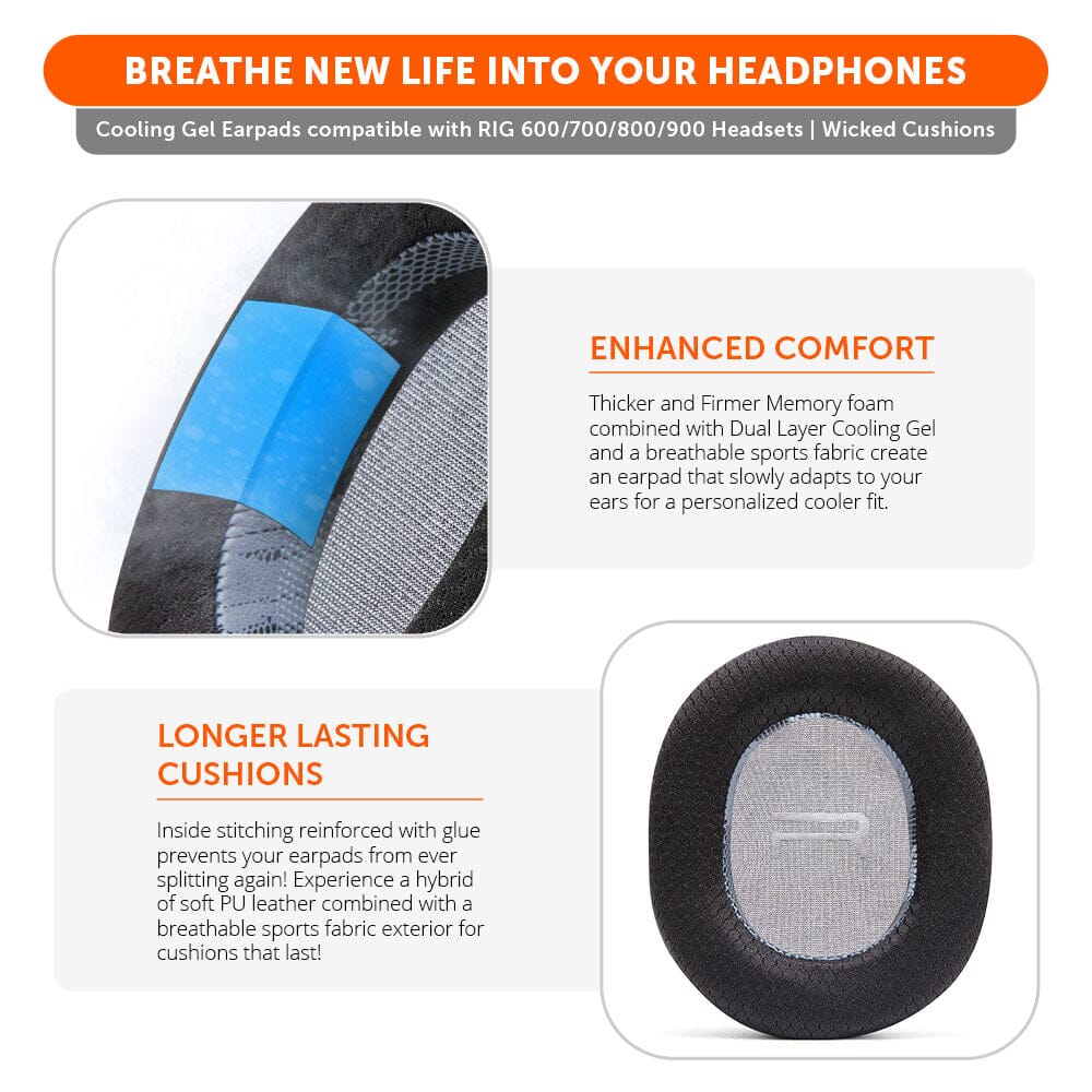 RIG 600, 700, 800 & 900 Series Earpads - WC FreeZe Cooling Gel - Image 21