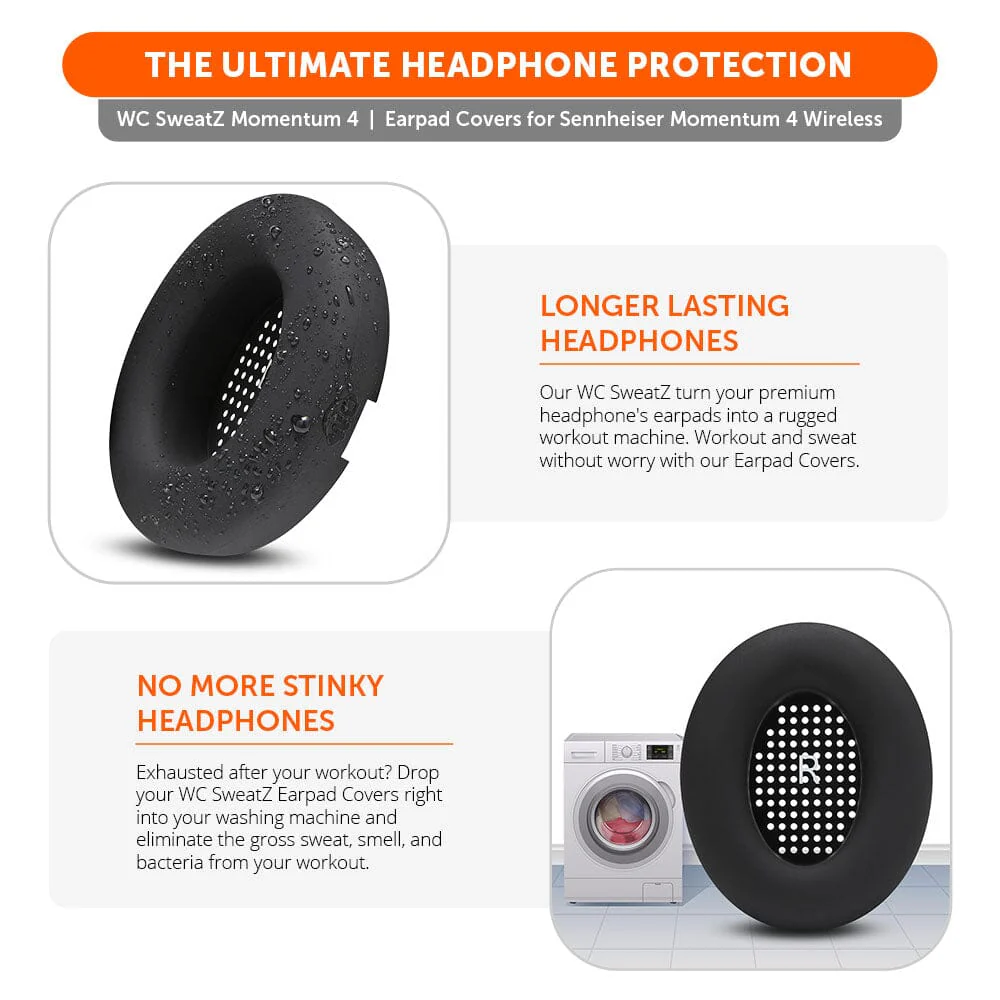 Sennheiser Momentum 4 Earpad Sweat Covers - WC SweatZ Momentum 4 - Image 3