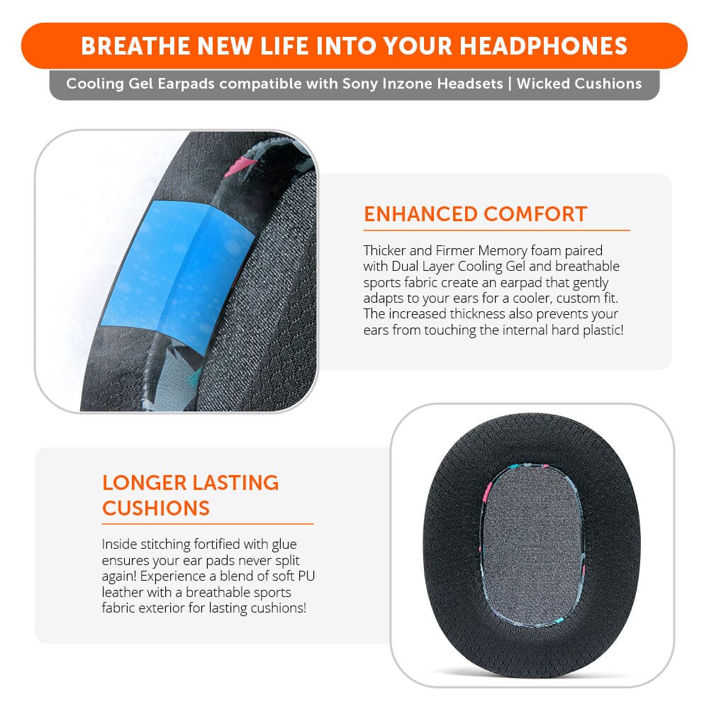 Sony Inzone H9 Earpads - WC FreeZe Cooling Gel - Image 15