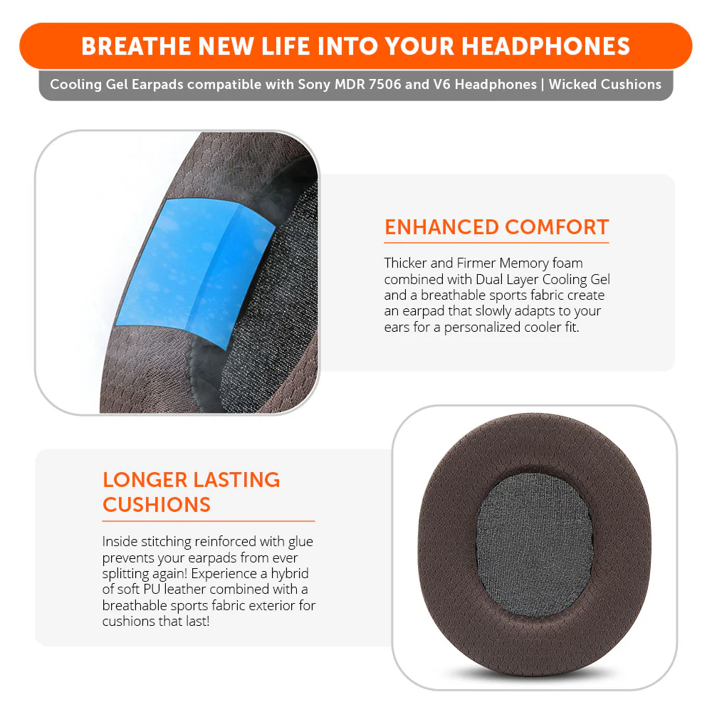 Sony MDR 7506 Cooling Gel Earpads - WC FreeZe 7506 - Image 9