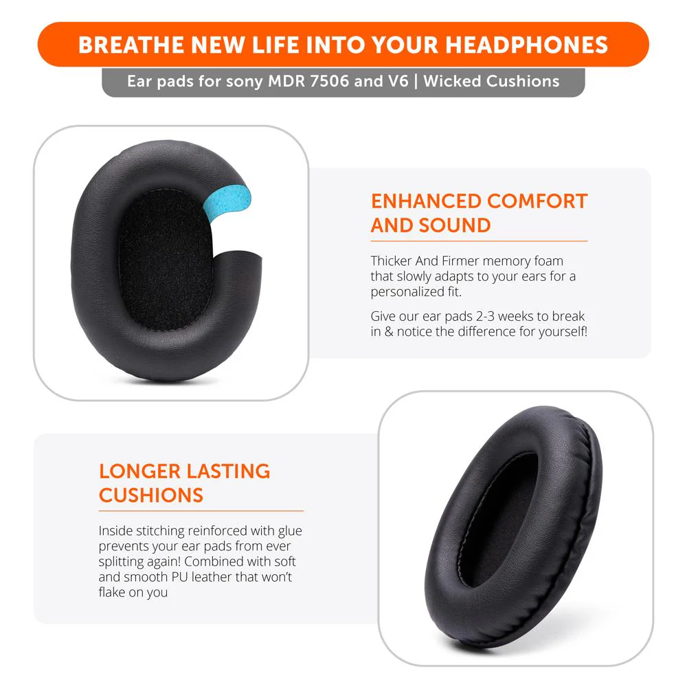 Replacement Earpads For Sony MDR 7506 - Image 4