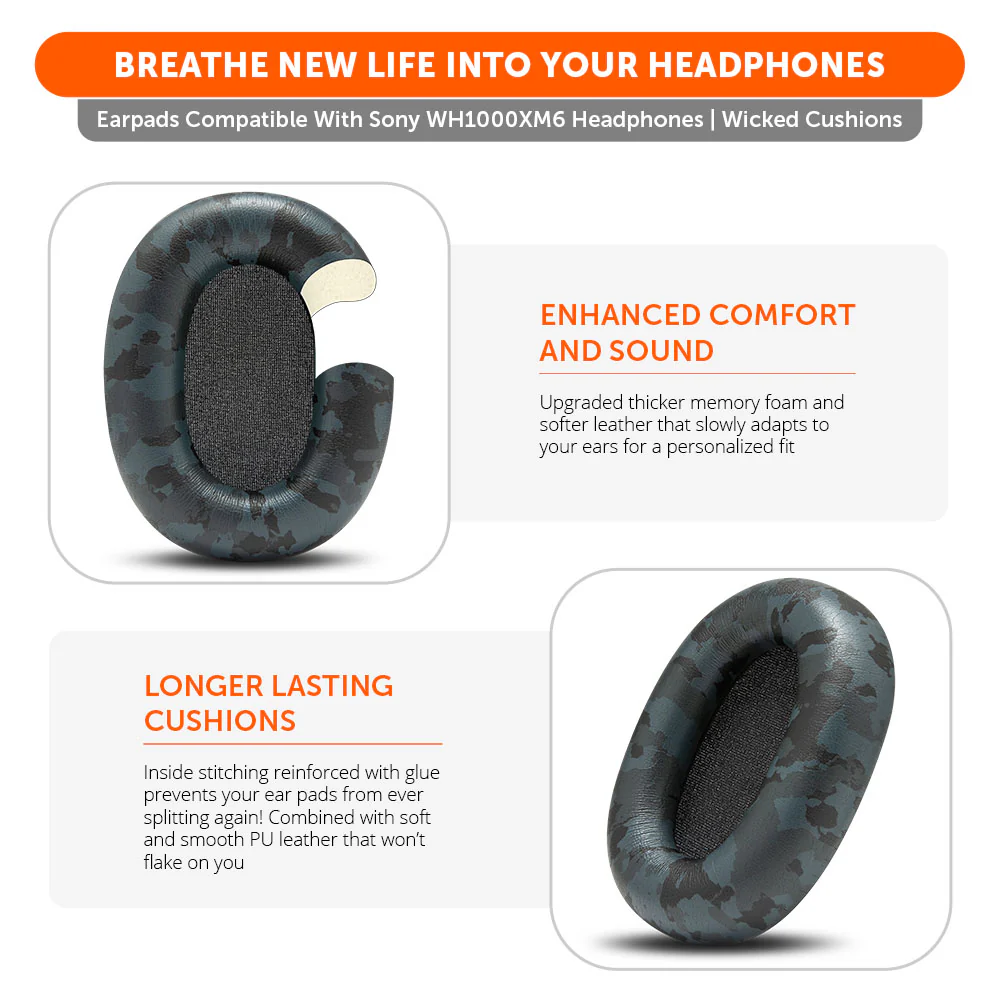 Upgraded Sony XM6 Replacement Ear Pads - WC PadZ XM6 - Image 32