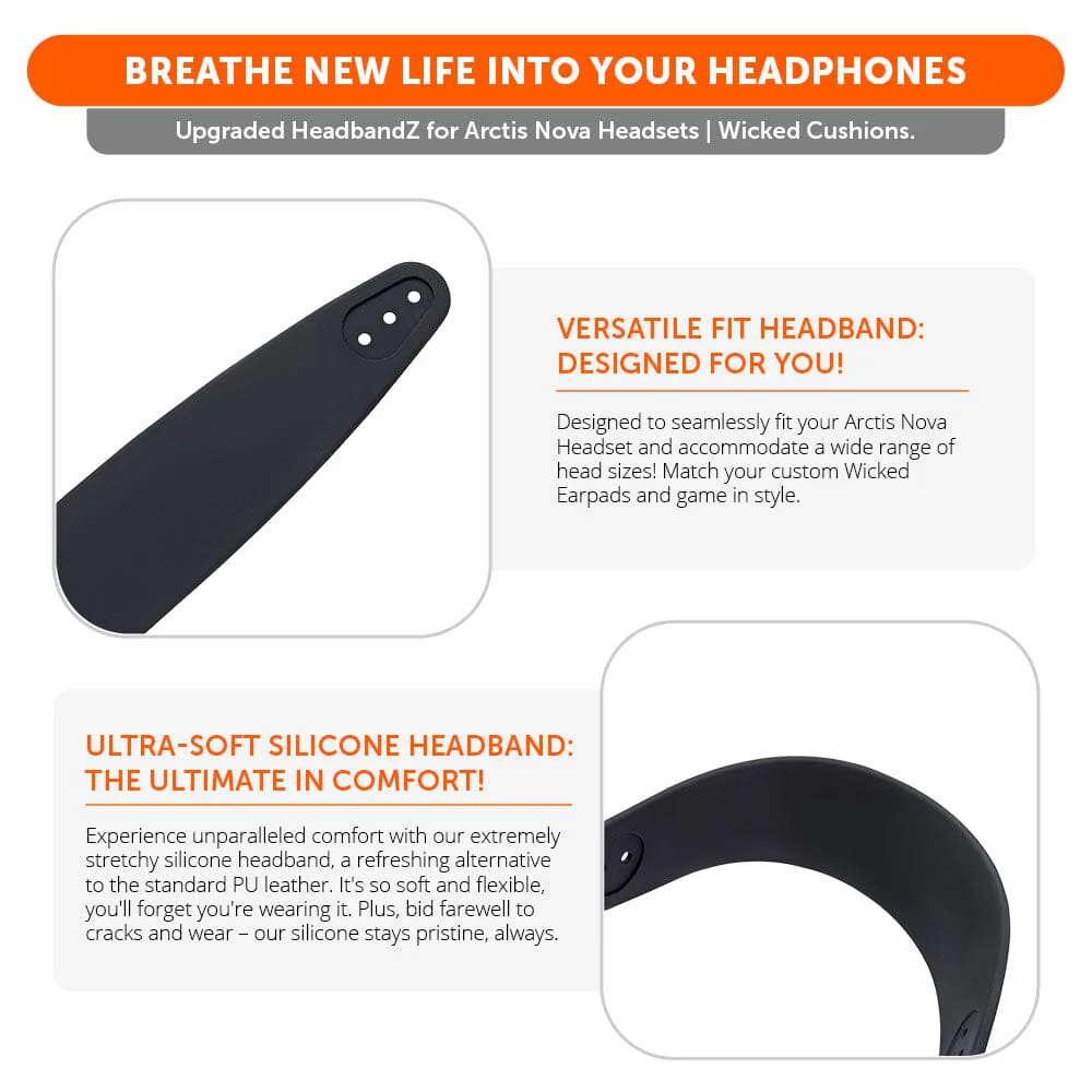 WC Silicone HeadbandZ for Arctis Nova Headsets - Image 3