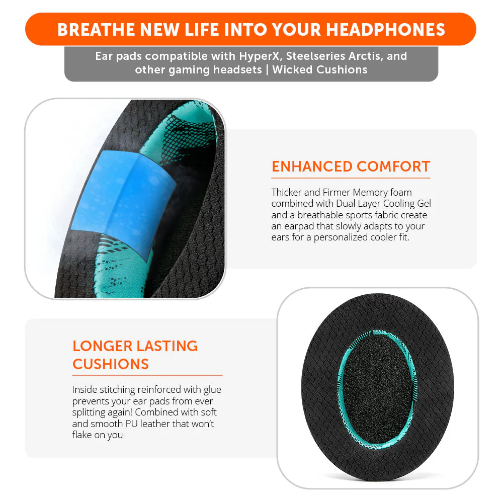 WC FreeZe - Hybrid Cooling Gel Infused Gaming Earpads - Image 39