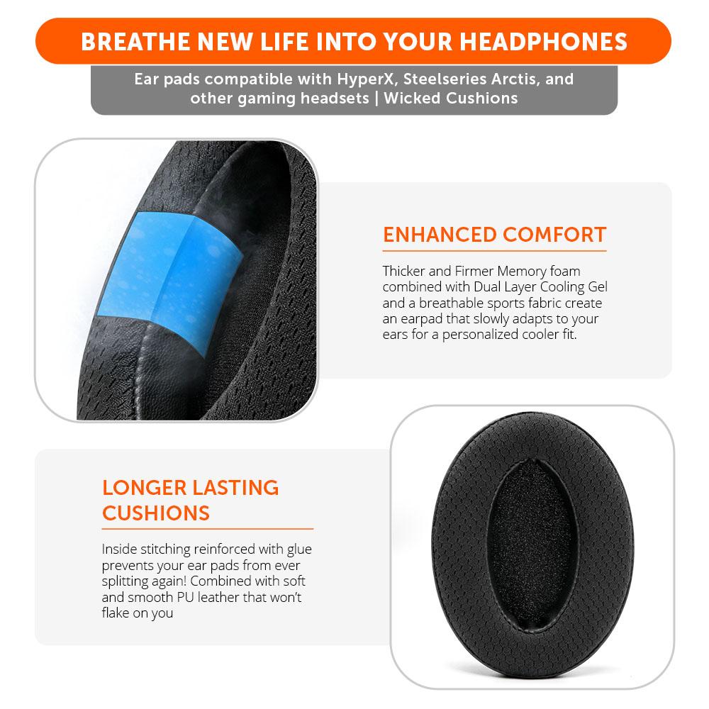 WC FreeZe - Hybrid Cooling Gel Infused Gaming Earpads - Image 4