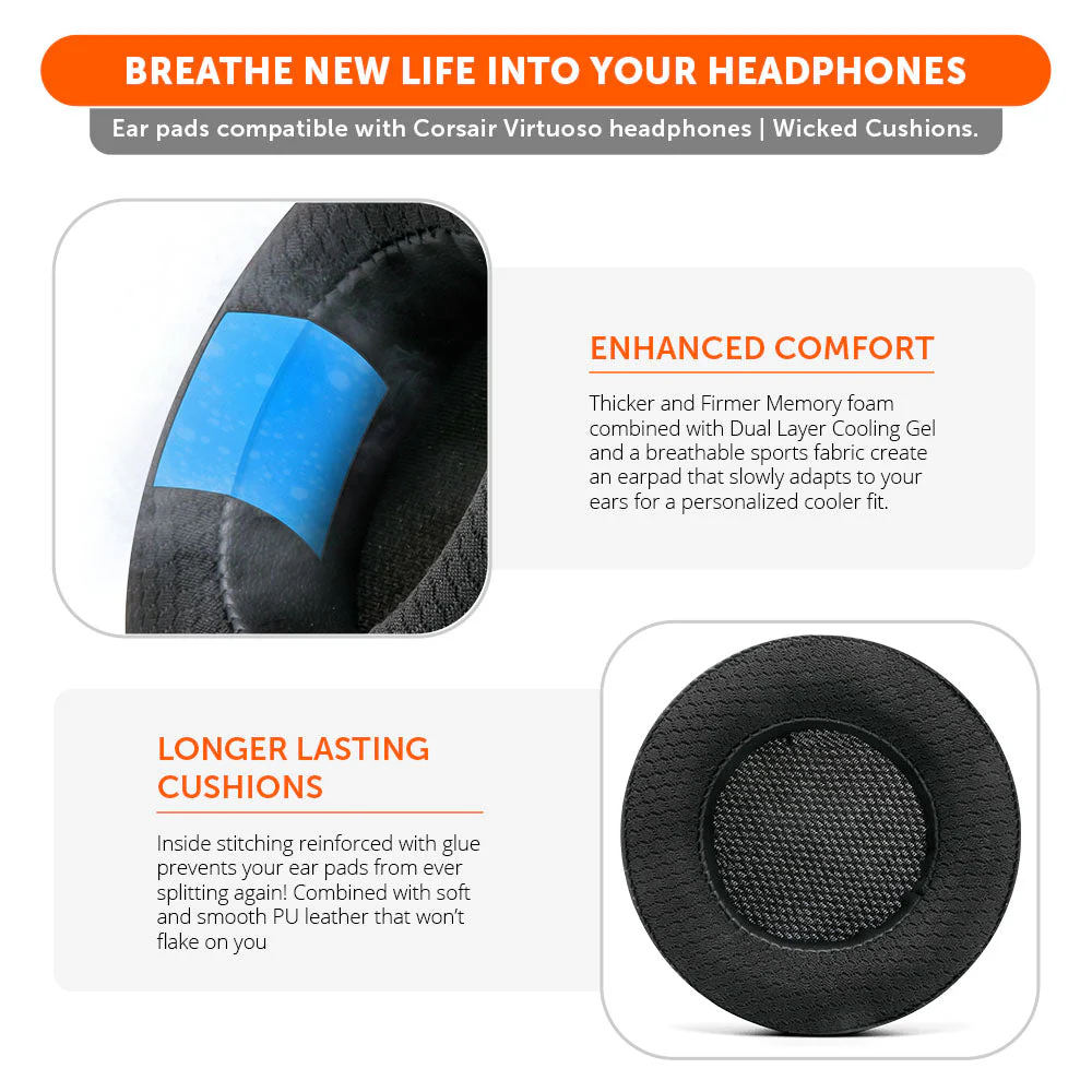 Corsair Virtuoso Earpads - WC FreeZe Cooling Gel - Image 3