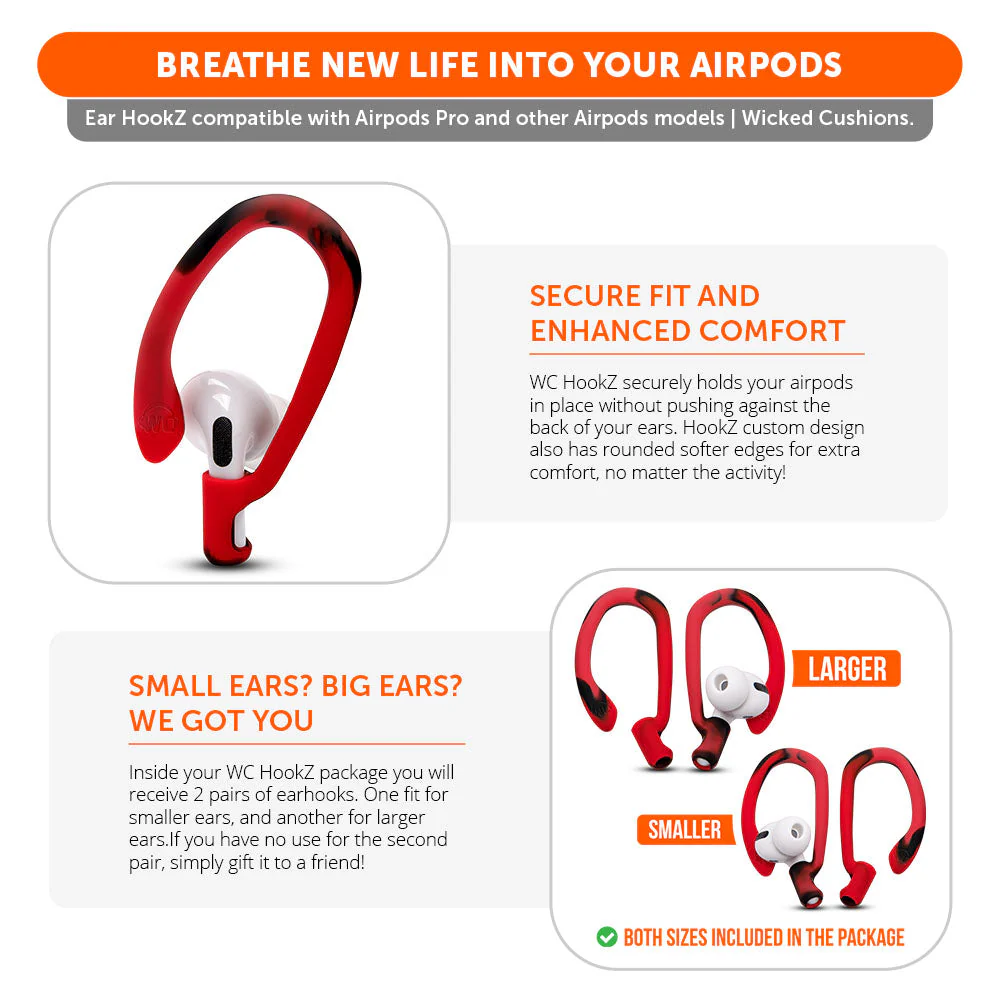 WC HookZ - Over Ear Hooks for Airpods Pro 1, 2 & Airpods 1, 2, 3 - Image 15
