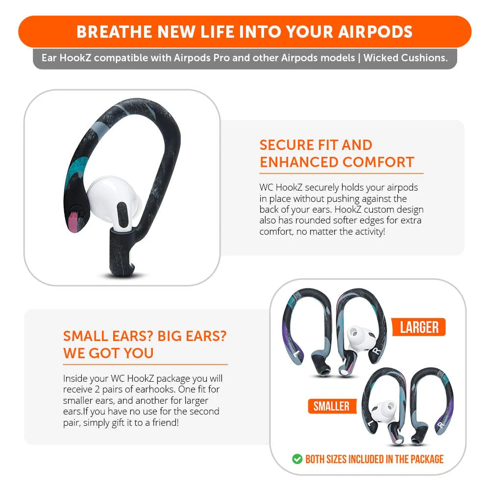 WC HookZ - Over Ear Hooks for Airpods Pro 1, 2 & Airpods 1, 2, 3 - Image 45