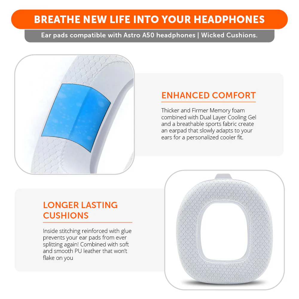 Astro A50 Headband & Earpad Upgrade Kit – WC Mod Kit A50 - Image 10