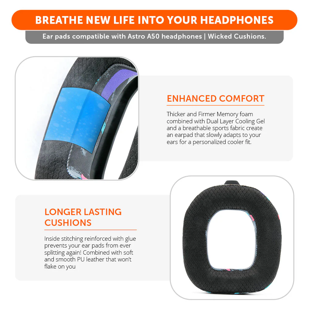 Astro A50 Headband & Earpad Upgrade Kit – WC Mod Kit A50 - Image 17
