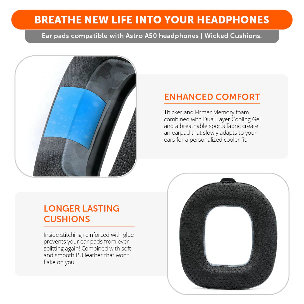Astro A50 Headband & Earpad Upgrade Kit – WC Mod Kit A50 - Image 38