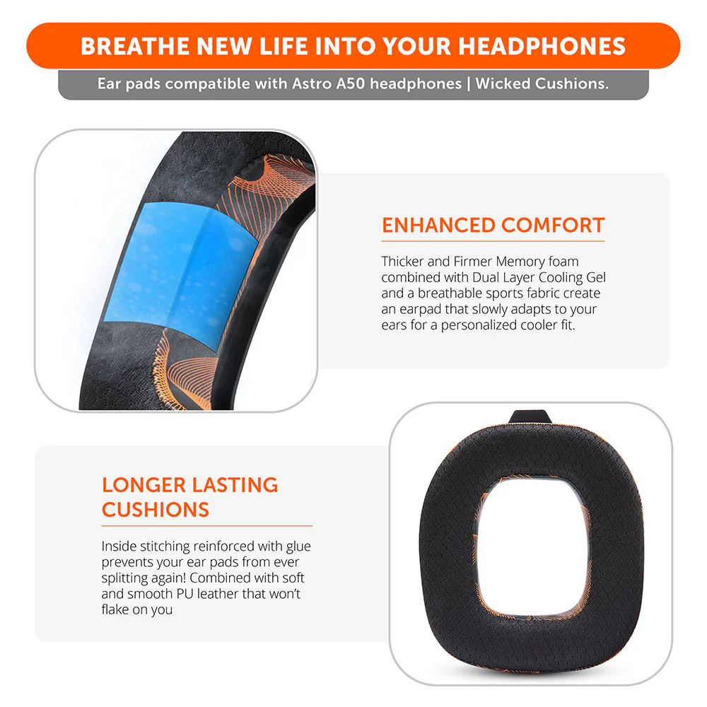 Astro A50 Headband & Earpad Upgrade Kit – WC Mod Kit A50 - Image 45