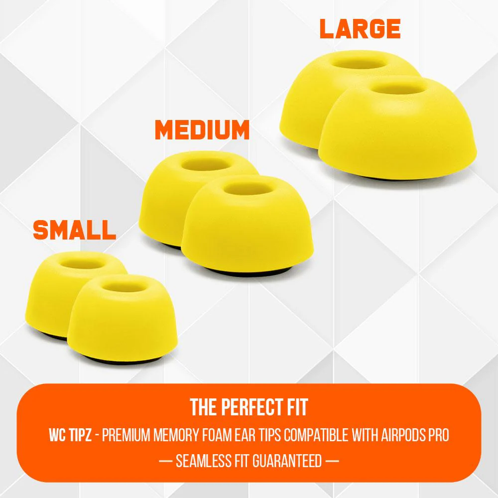 WC TipZ - Memory Foam Ear Tips for Airpods Pro & Airpods Pro 2 - Image 15