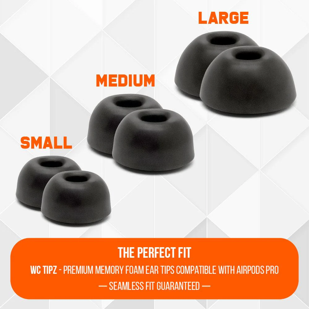 WC TipZ - Memory Foam Ear Tips for Airpods Pro & Airpods Pro 2 - Image 3