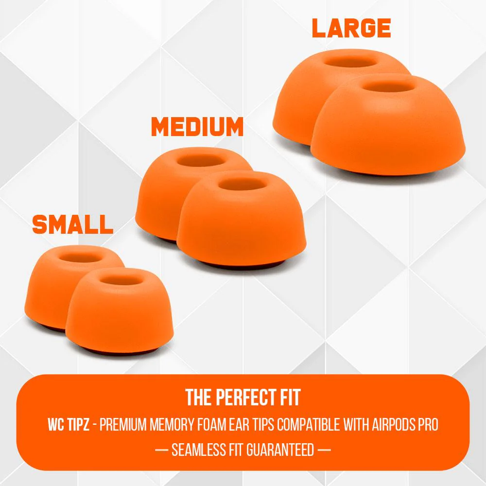 WC TipZ - Memory Foam Ear Tips for Airpods Pro & Airpods Pro 2 - Image 9